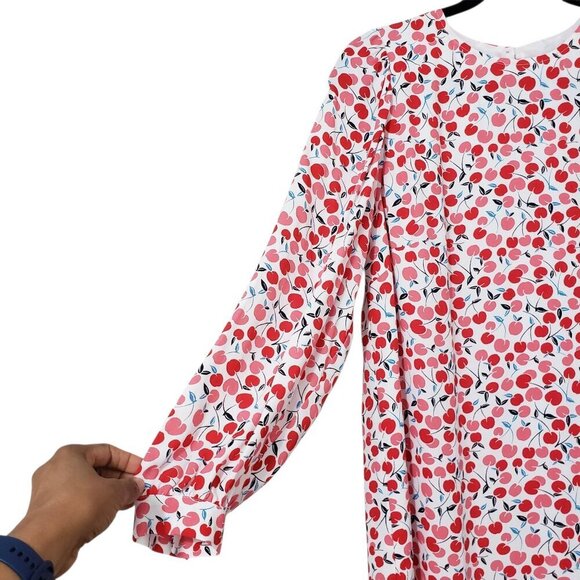 Loft Petite Cherry Balloon Sleeve Swing Dress - Picture 5 of 13